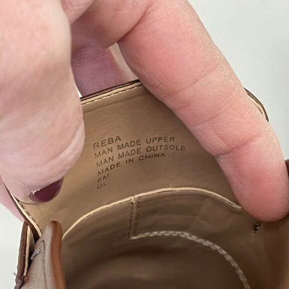 Aerosoles Reba Tan Faux Leather Lug Sole Slip On Comfort Mules Shoes Womens 6 M - Picture 5 of 7